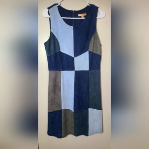 Size 8‎ Dress - Blue suede patch design